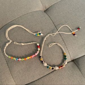 Beaded string bracelets